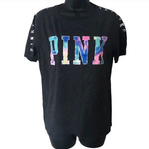 Victoria’s Secret PINK medium gray t-shirt with PINK logo